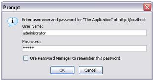 Enter username and password